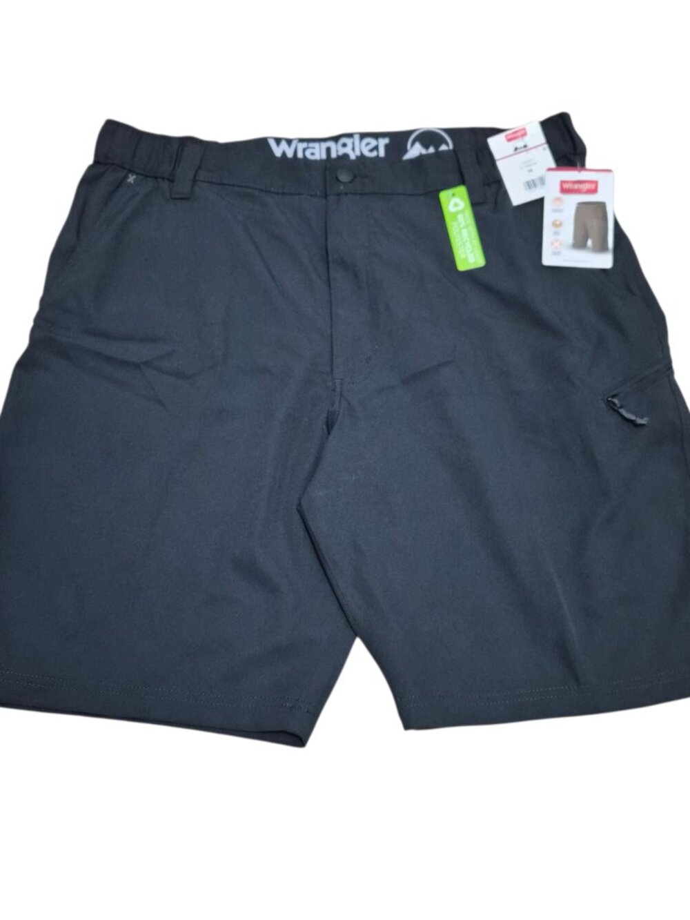 Wrangler Men's Side Elastic Waist Short Size 38 Performance UPF 50 Black - Picture 6 of 14